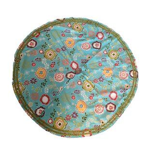 Tag Co Christmas Tree Skirt Turquoise Floral